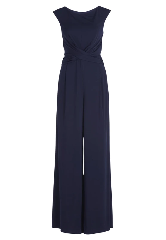 Vera Mont Women's Ruched Jumpsuit, blue, 44