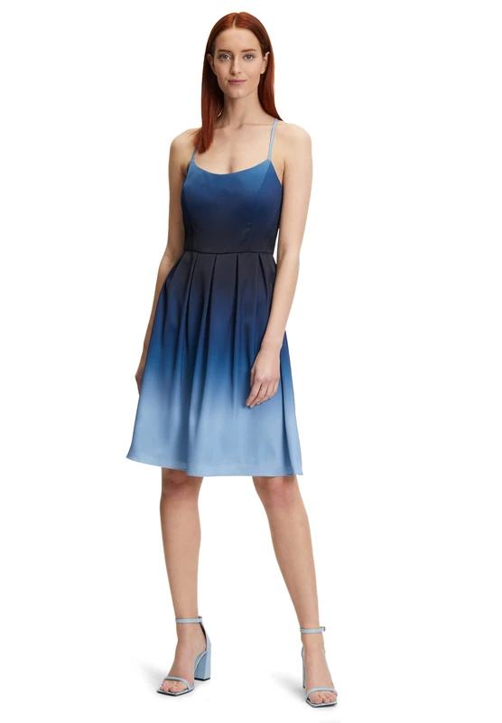 Vera Mont Vera Mont Women's 0246/4103 Dress, Light Blue/Dark Blue, 14