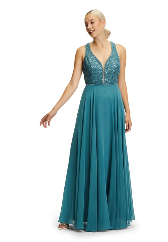 Vera Mont Vera Mont Women's 0257/4825 Dress, Smoky Teal, 18