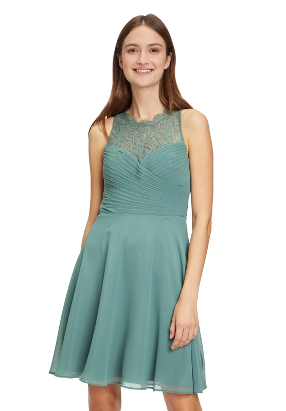 Vera Mont Women's Lace Evening Dress, Dark Forest, 10