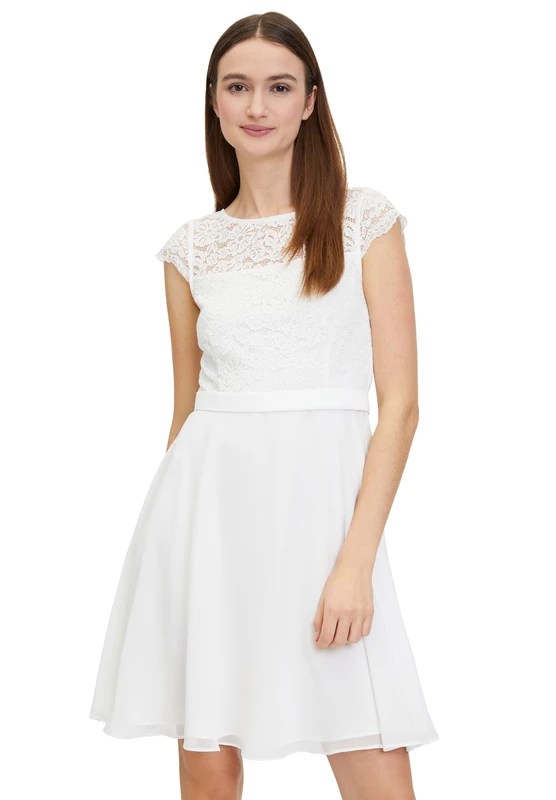 Vera Mont Women's 0255/4825 Dress, Off-White, 12