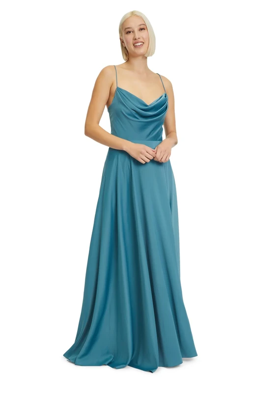 Vera Mont Women's 0256/4067 Dress, Smoky Teal, 10