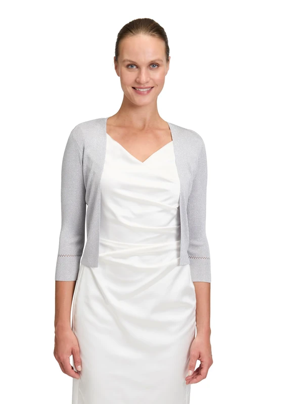 Vera Mont Women's Knitted Bolero Without Closure, Gray, XL - Image 1