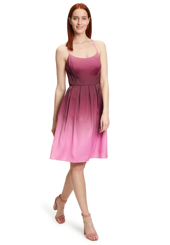 Vera Mont Women's 0246/4103 Dress, Pink/Dark Red, 38