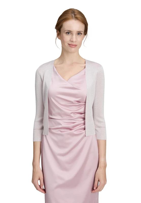 Vera Mont Vera Mont Women's 0225/4818 Cardigan, Silver/Nature, XXL, Silver/Natural, XXL