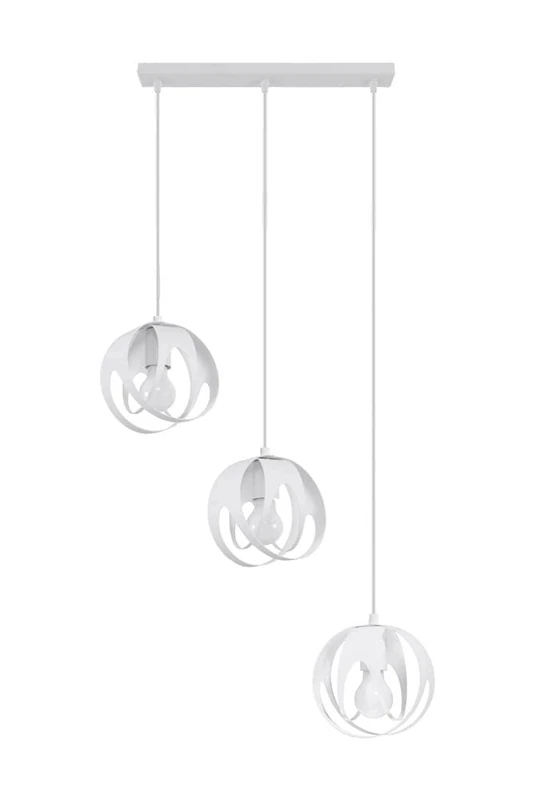 Sollux SL.1085 Pendelleuchte Tulos 3L White Stahl 60W L: 50cm B: 16cm H: 117cm Dimmable