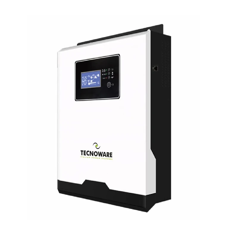 Tecnoware Power Systems - Solar Hybrid Inverter 1200VA, Pure Sine Wave, MPPT 15V-80V Charge Controller, Intelligent Battery Charger, Continuous Supply, Watchpower Software, weiß, 1200VA