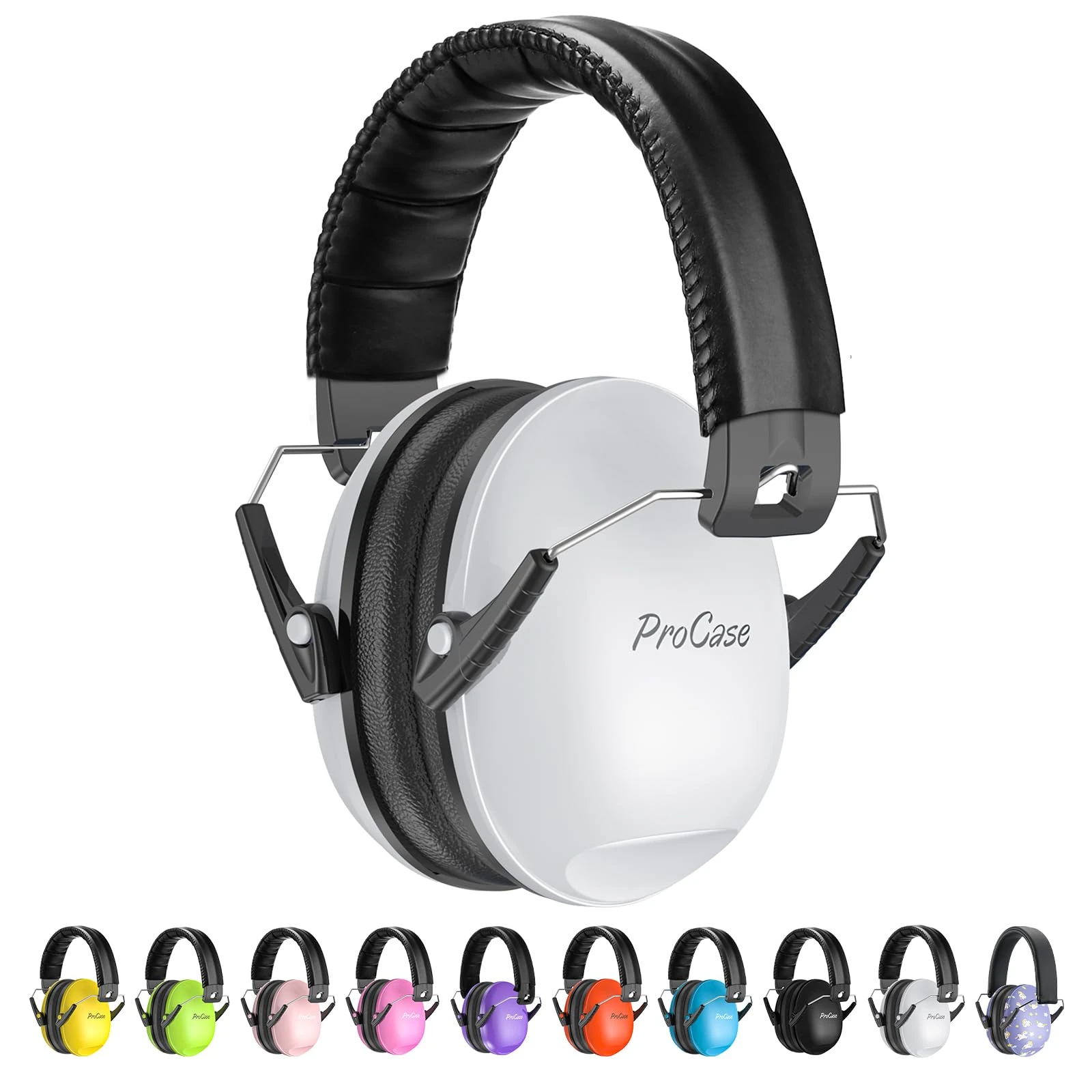 ProCase Ear Defenders Children, SNR 27dB Noise Cancelling Headphones for Kids Toddler, Kids Ear Defenders for Autism, Hearing Protection for Airplane Concert Fireworks -White