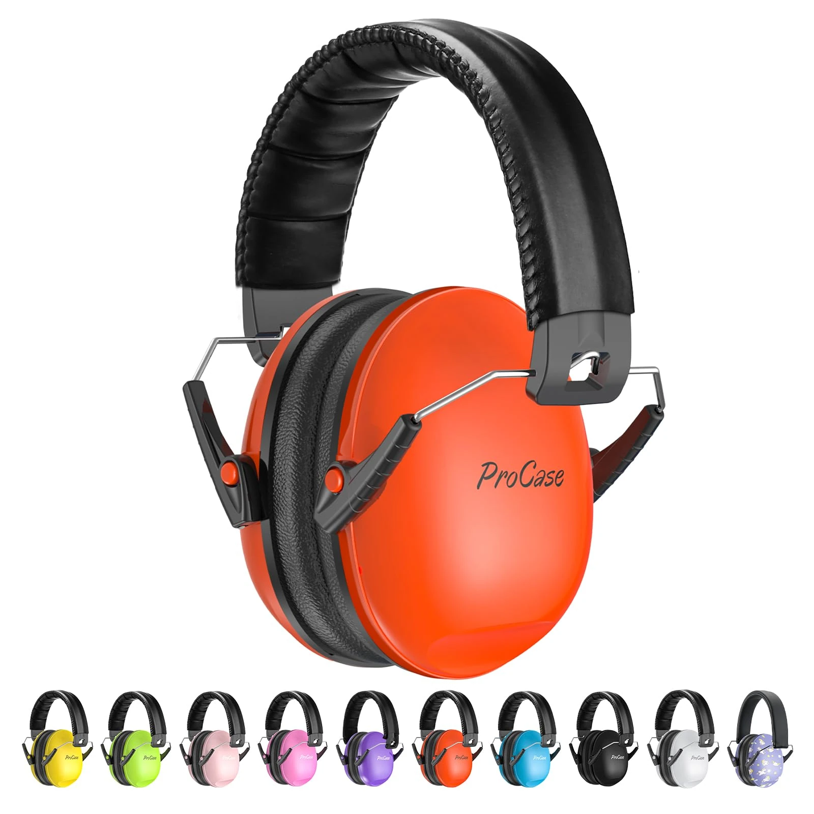 ProCase Ear Defenders Children, SNR 27dB Noise Cancelling Headphones for Kids Toddler, Kids Ear Defenders for Autism, Hearing Protection for Airplane Concert Fireworks -Orange