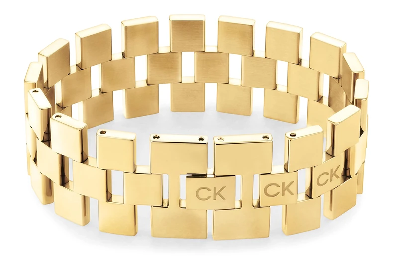 Calvin Klein Women's GEOMETRIC Collection Link Bracelet in Yellow Gold - 35000244
