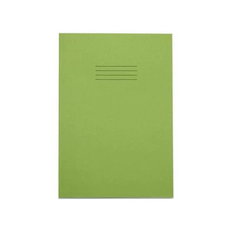 Rhino A4 Plus Exercise Book, Green, S10 Squared, 80 Pages, Pack of 50