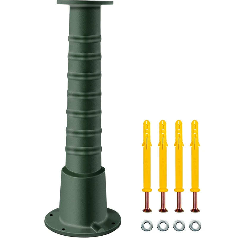 VEVOR Cast Iron Manual Pump Holder 9" x 9" x 26" Hand Water Pump Holder 13.5kg Stable Structure Hand Pump Holder for Garden with Spray Paint, Green - Image 1