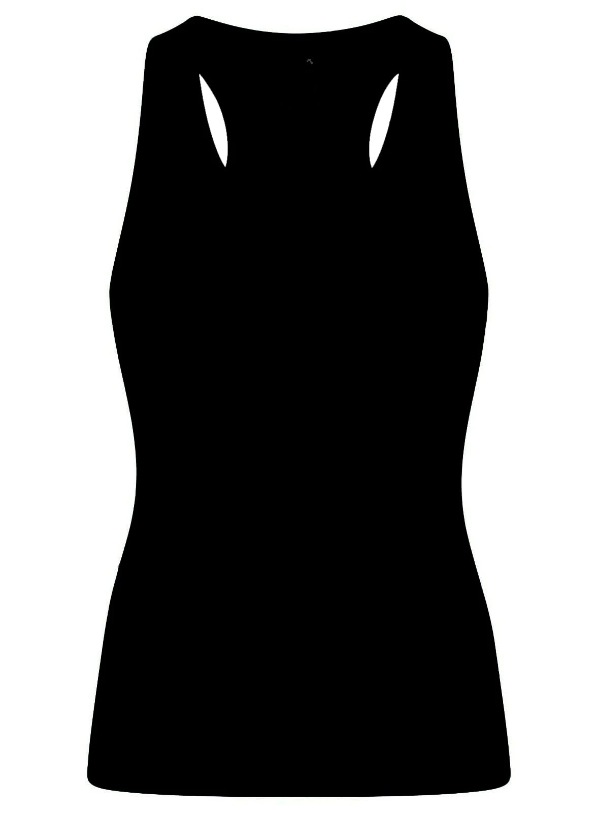 Athletic Sportswear Ladies Gym Vest Womens Activewear Sports Sleeveless Fitness Breathable Tank Top (12, Solid Black)