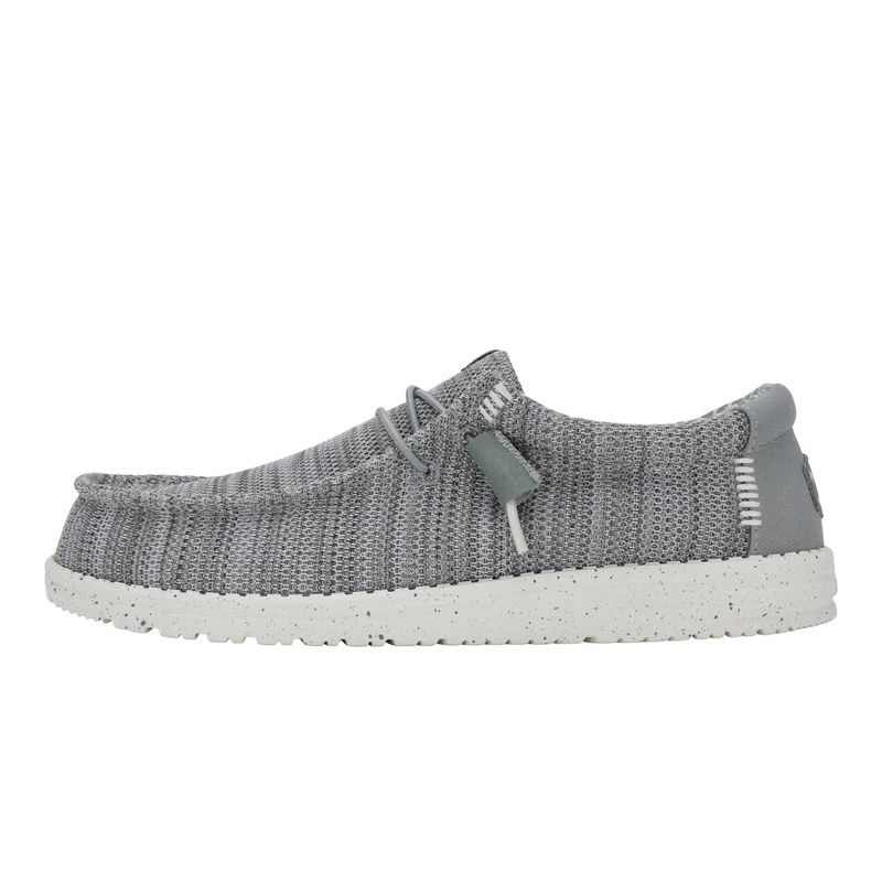 Hey Dude Men's Wally Stretch Canvas Moc Toe Shoes, Grey (Iron), 4 UK