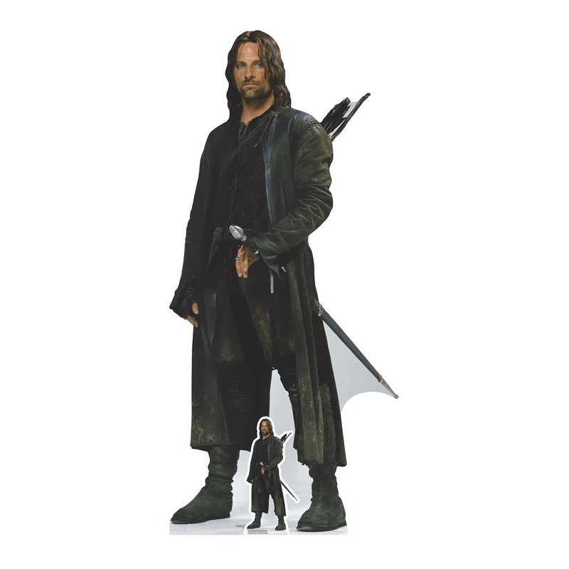 Star Cutouts SC4130 Lord of the Rings Aragorn Lifesize Cardboard Cutout – Viggo Mortensen Ranger Display, Fantasy Party Décor & Collector Gift