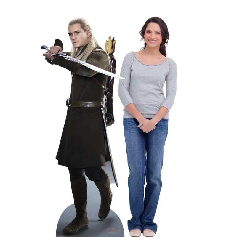 Star Cutouts SC4217 Lord of the Rings Legolas with Sword Cardboard Cutout – Iconic Elven Warrior Display for Fans & Collectors