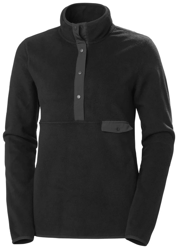 Helly Hansen Women's W Maridalen Fleece Shirt, Black, XS UK