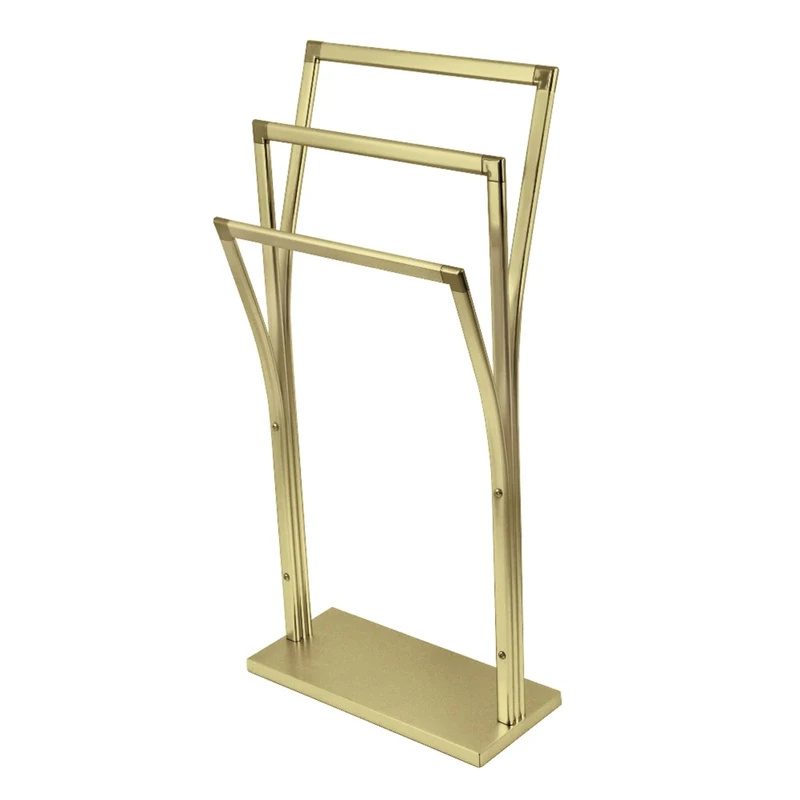 Kingston Brass SCC3307 Edenscape Freestanding Y-Style Towel-Rack, Brushed Brass