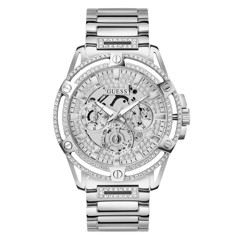 GUESS Men Analog-Digital Quartz Watch with Stainless Steel Strap GW0497G1