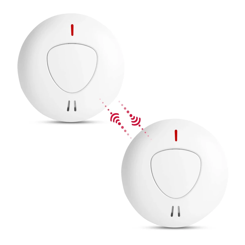 Firexo fxo Interlinked Smoke Alarm for Home&Office (Pack of 2) -Wireless Optical Smoke Detector Alarm with 10 Year Tamper Proof Battery -Can be used with Carbon Monoxide & Heat Alarm (sold separately)