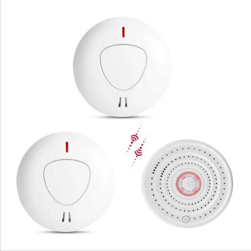 Firexo fxo Interlinked Optical Smoke Alarm & Heat Alarm Bundle - x1 Wireless Heat & x2 Optical Smoke Detector - Fire Alarms Multipack with 10 Year Tamper Proof Battery & Quick Alerts