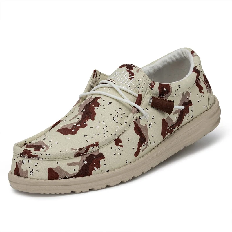 HEYDUDE Men's Wally Camouflage Moc Toe Shoes, Desert camo, 9 UK - Image 1