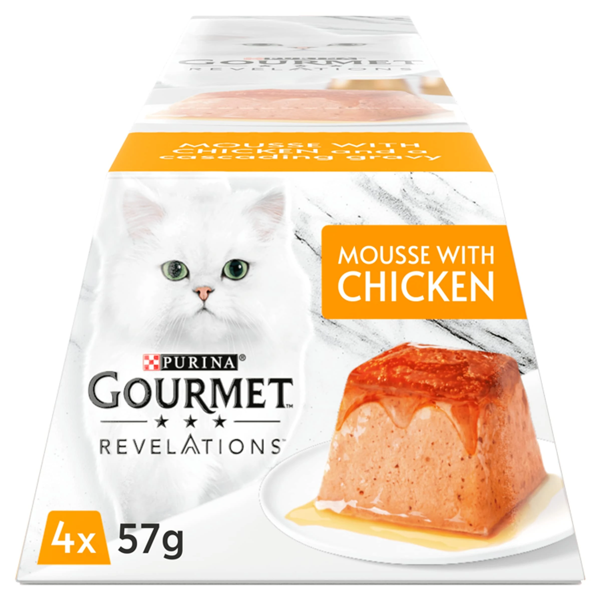 GOURMET Revelations Mousse Chicken Wet Cat Food 4x57g, Pack of 6