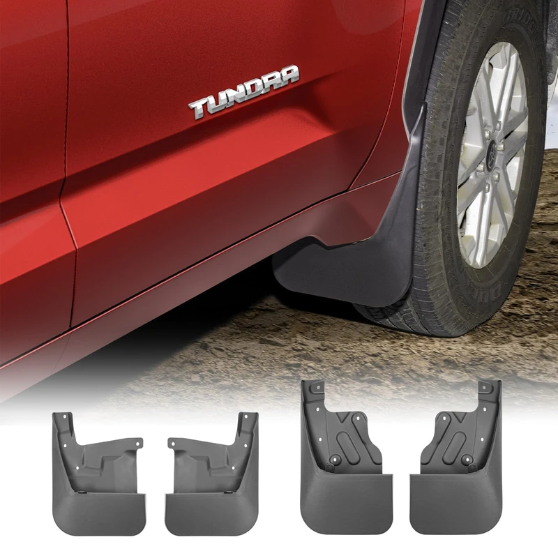 Mud Flaps for 2022 2023 Toyota Tundra Accessories All Weather Guard Mud Guards Splash Front & Rear 4pc Set