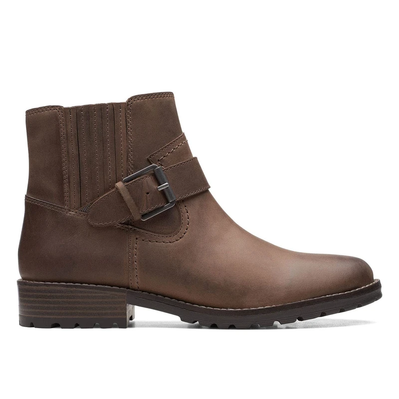 Clarks Women's Clarkwell Strap Fashion Boots, Taupe nubuck, 3 UK