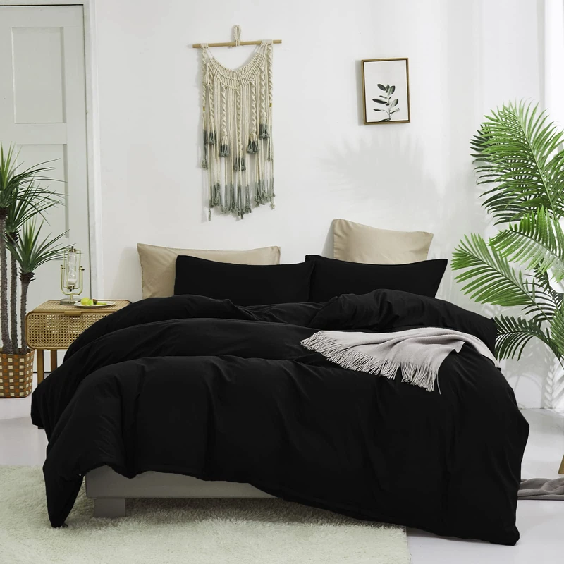 Cottonight Black Comforter Cal King Men Black Bedding Comforter Set California King Dark Color Modern Quilts Blanket Soft Breathabel Gothic Comforter Set for Adults Teens