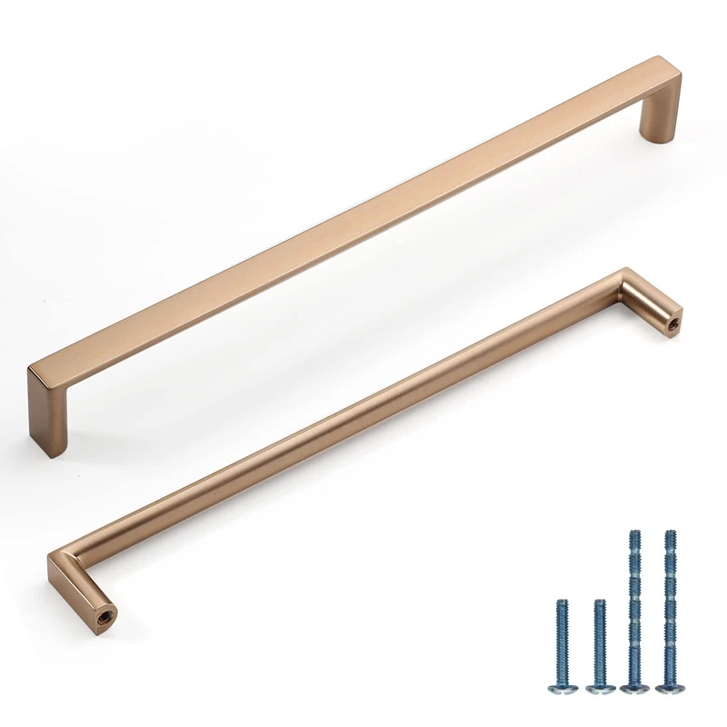 KNOKLOCK 10 Pack 8-13/16 Inch(224mm) Kitchen Cabinet Handles Champagne Bronze Cabinet Pulls Kitchen Cabinet Hardware Drawer Pulls for Dresser Cupboard Wardrobe