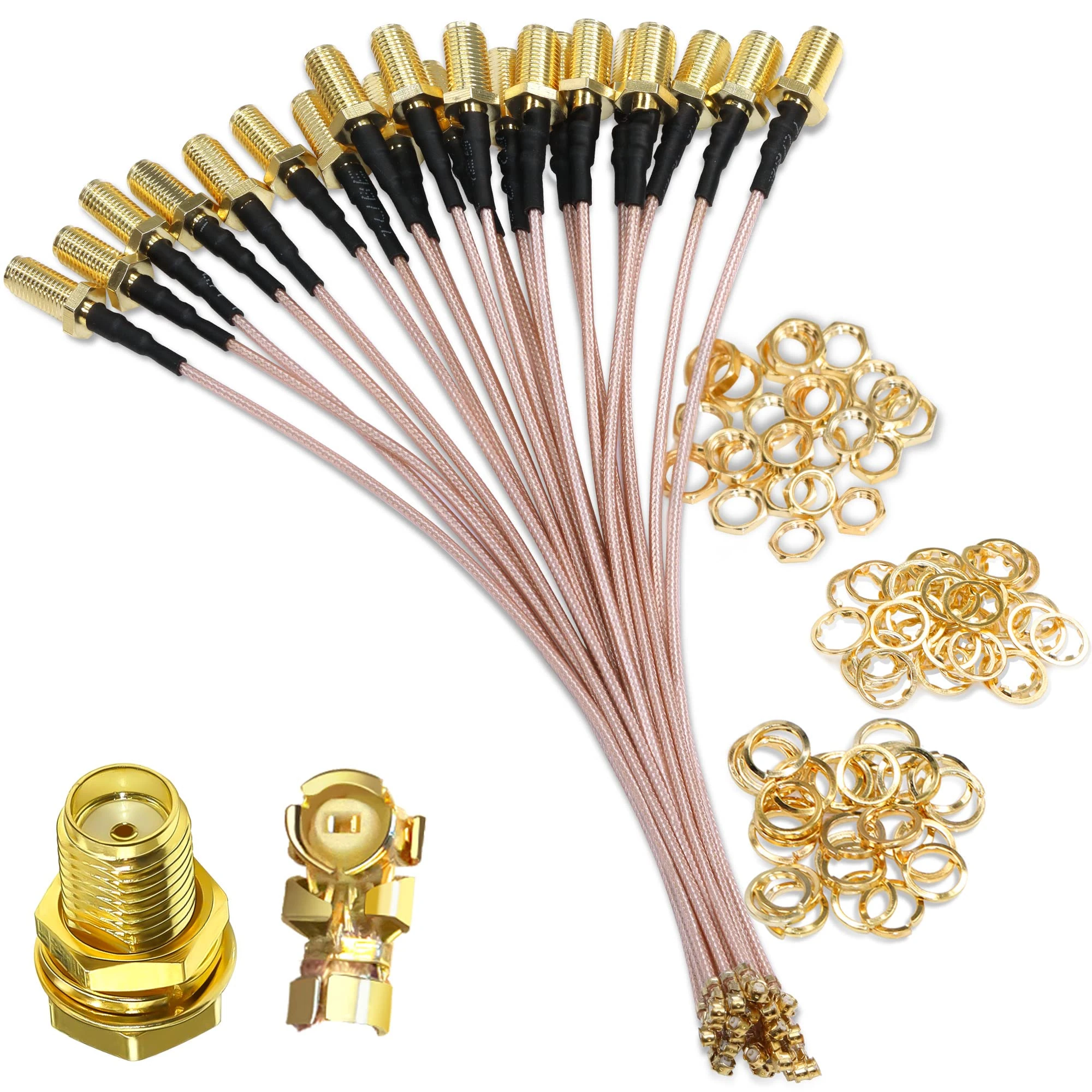 TUOLNK IPX to SMA Cable SMA Female to U.FL IPX IPEX RG178 Coax Cable for GPS Module Mini PCI UFL to SMA Wifi Antenna Extension Cable 4inch (10cm) 5pcs