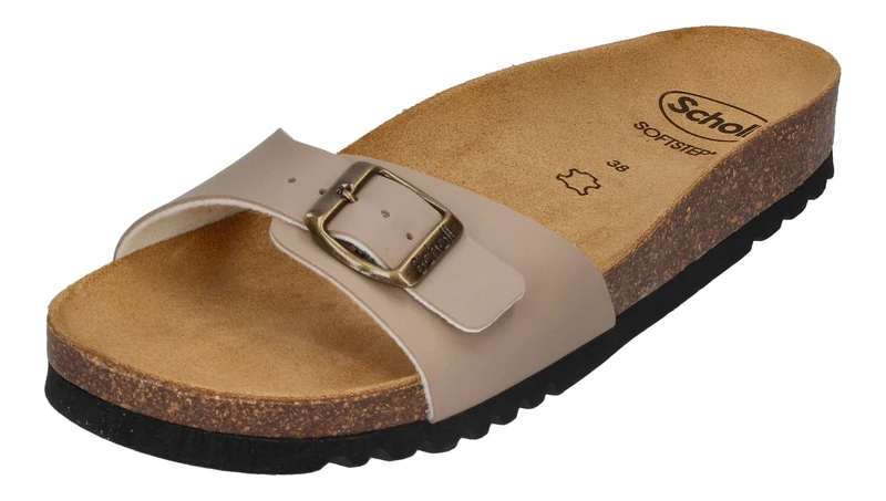 Scholl Estelle, Women's Sandal, Taupe, 38 EU, Taupe, 6 UK