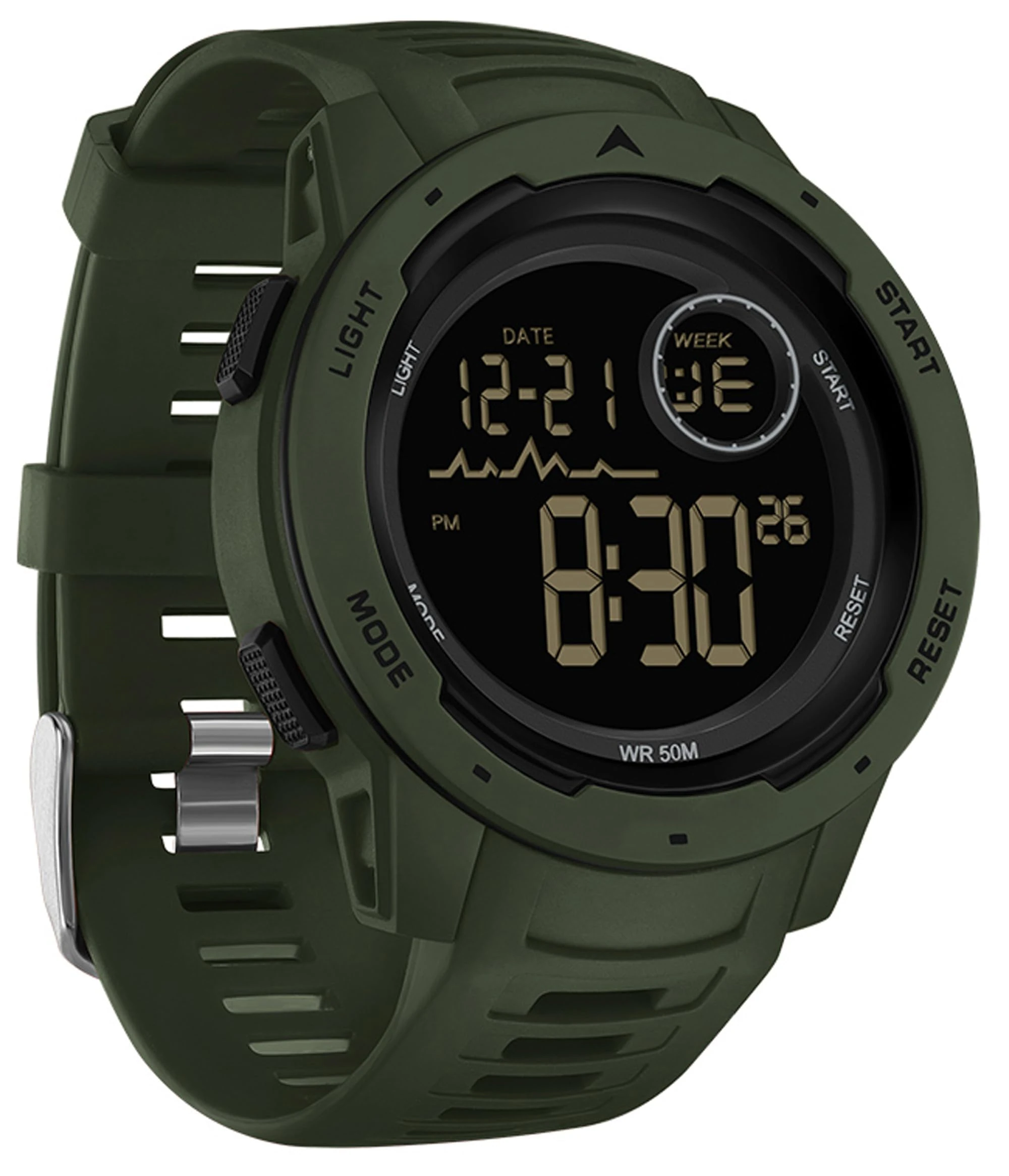 findtime Men's Digital Watch 50M Waterproof Tactical Watch Backlight Stopwatch Alarm 12/24H Sport Outdoor Wrist Watch