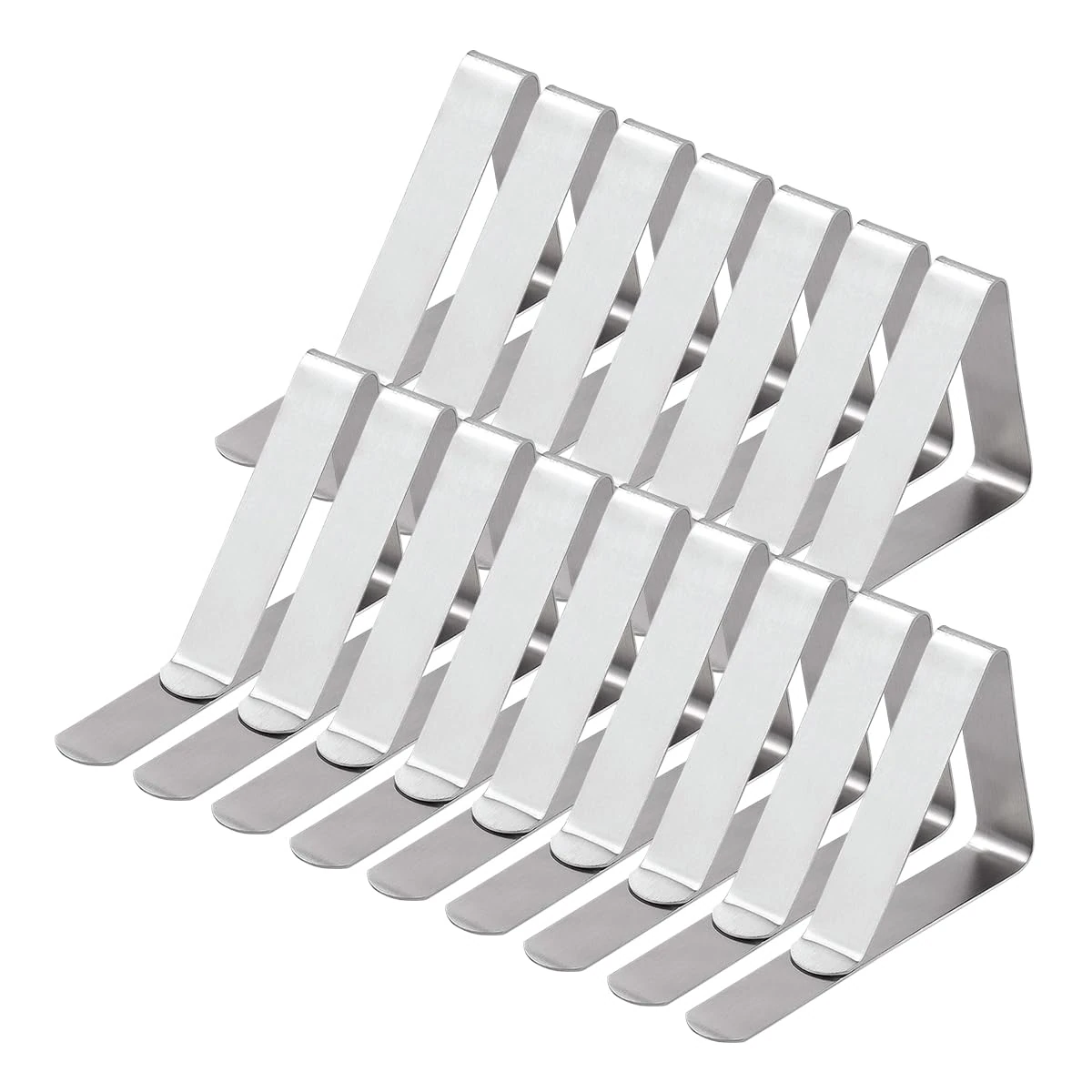 SOL 16pk Stainless Steel Tablecloth Clips - Metal Table Clips for Tablecloths, Party Tables, Indoor & Outdoor Use - Durable Tablecloth Holders