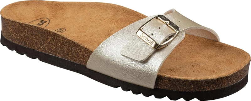 Scholl Women's Estelle Sandal, Light Gold, 5 UK
