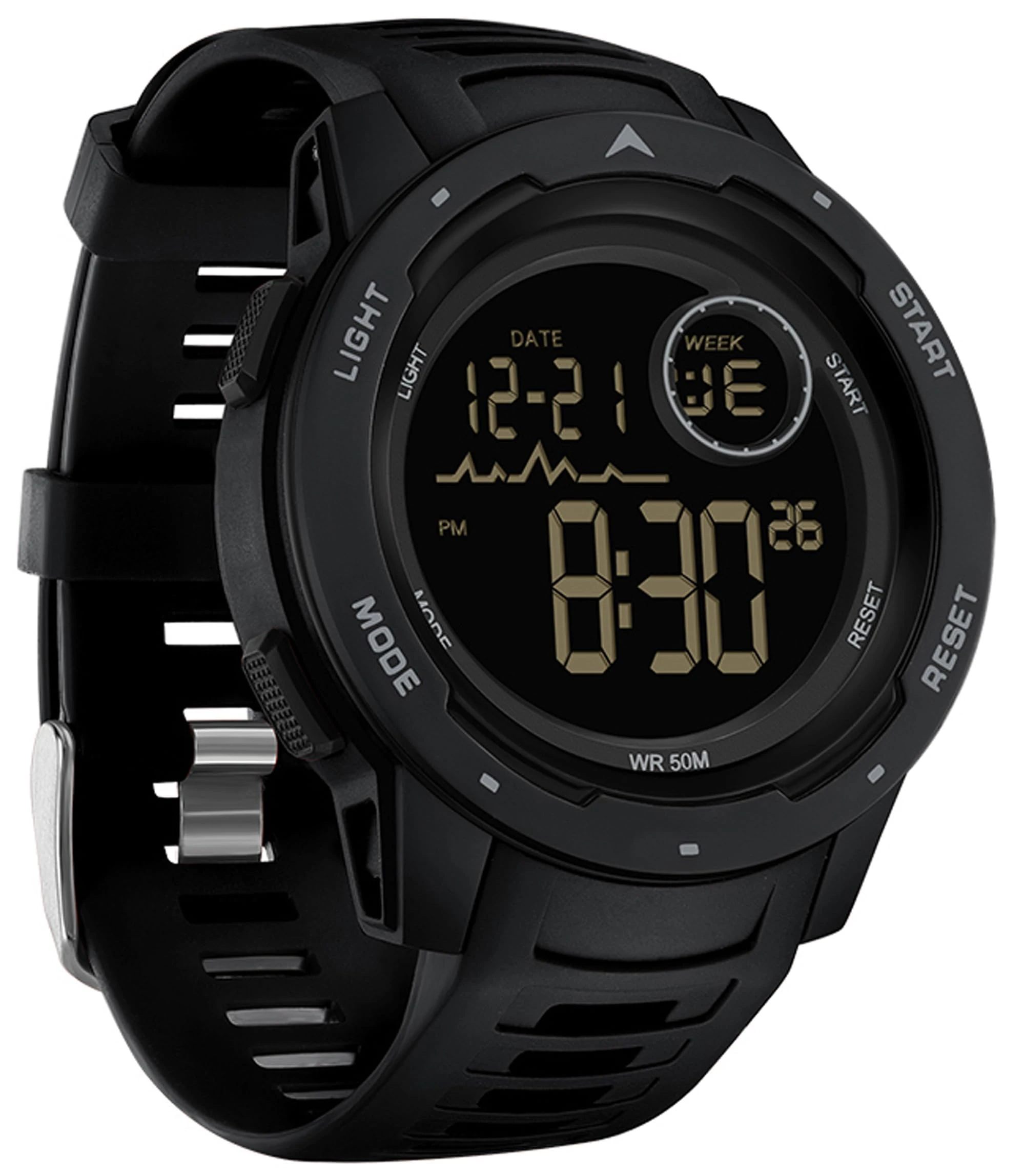 findtime Men's Digital Watch 50M Waterproof Tactical Watch Backlight Stopwatch Alarm 12/24H Sport Outdoor Wrist Watch