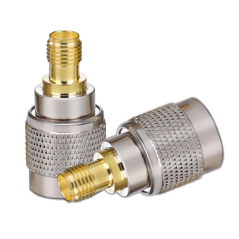 TUOLNK SMA TNC Adapter SMA Female to TNC Male Coax Connector for Antenna Router SMA Female Bulkhead to TNC Male Plug Coaxial Adapter 2pcs