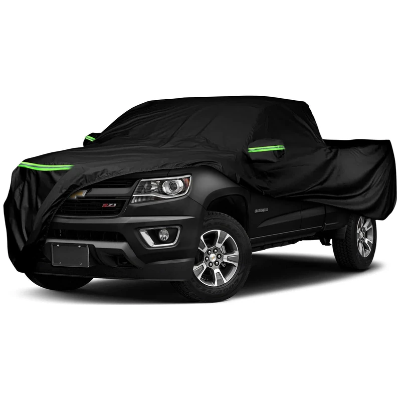 Waterproof Truck Cover Replace for 2005-2024 Toyota Tacoma/Ford Ranger Crew Cab 6ft, 6 Layers All Weather Car Cover with Zipper Door for Snow Rain Dust Hail Protection