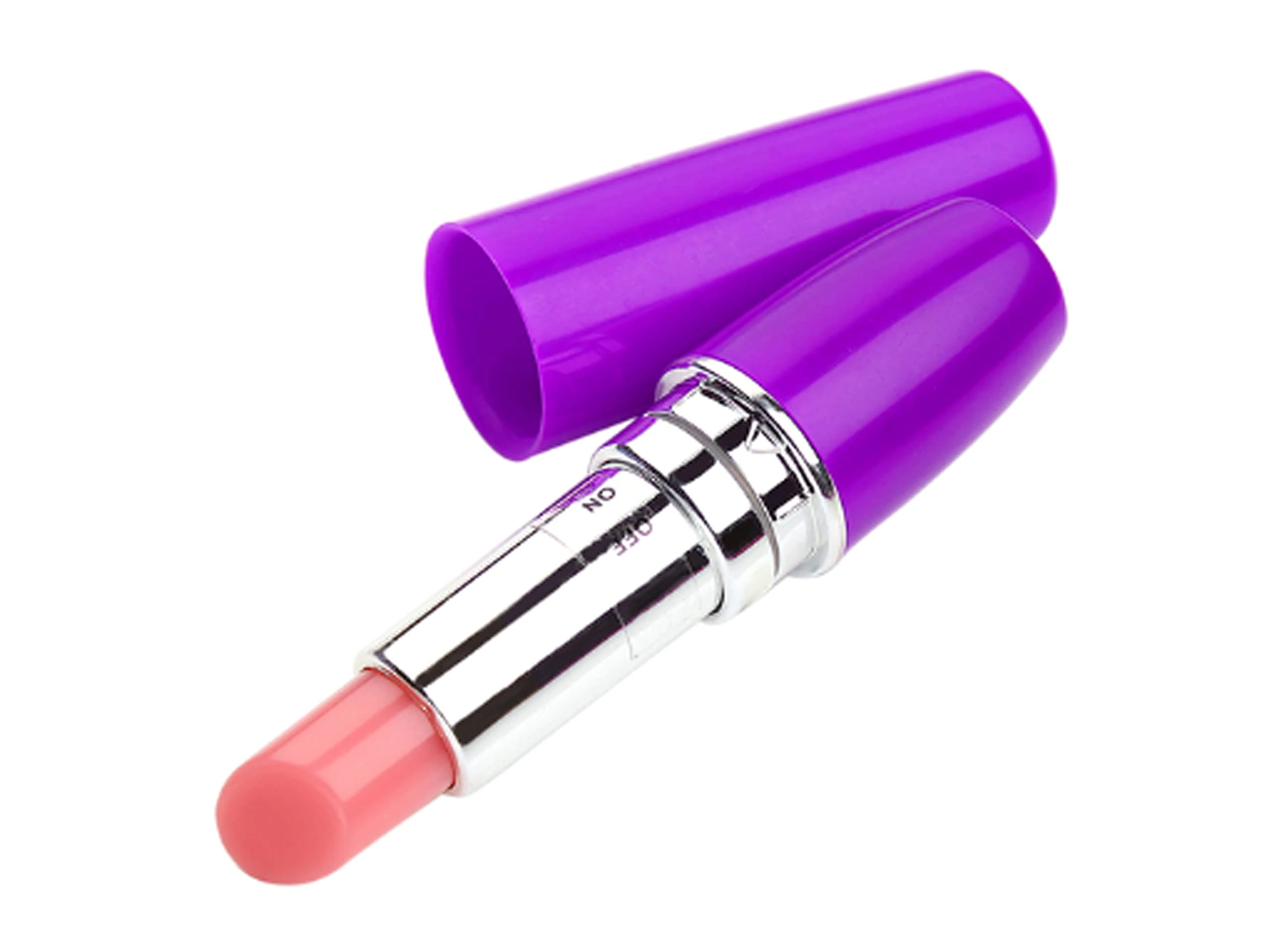 Lipstick Bullet Vibrator Sex Toy Ladies Massager Clitoris Battery Operated Vagina Adult Stimulator Water Resistant (Purple)