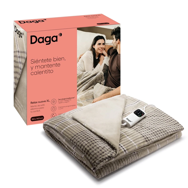 Daga Electric Sofa Blanket XL - Soft Velvet Heating Pad - Image 1