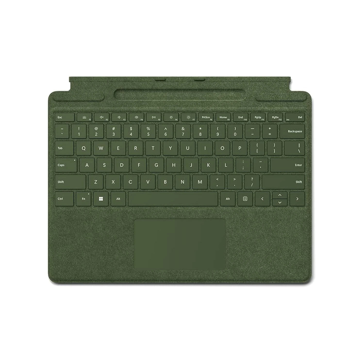 Microsoft Surface Pro Signature Keyboard | Forest Green Biobased Alcantara | Surface Slim Pen Storage | Compatible with Surface Pro 9, Pro 8, Pro X