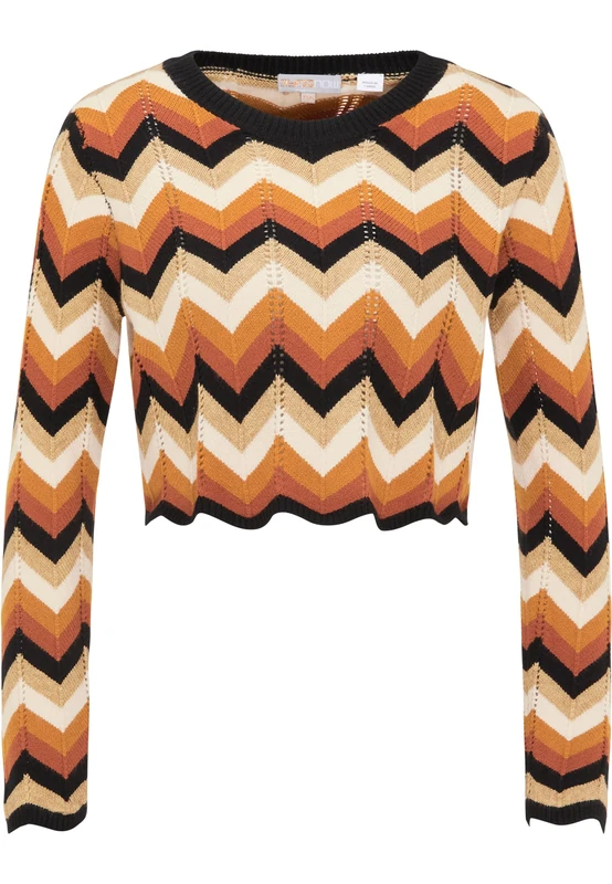 myMo NOW Women's Knitted Jumper, Brown, XS/S - Image 1