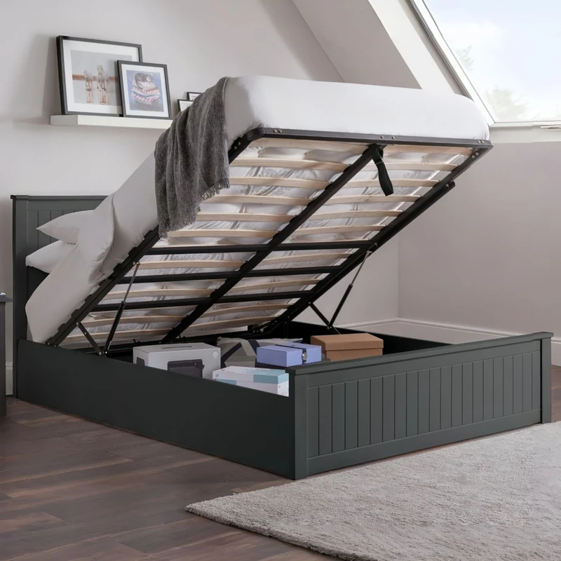 Julian Bowen Deco Velvet Bed - Truffle Velvet/Brushed Gold Fabric Beds