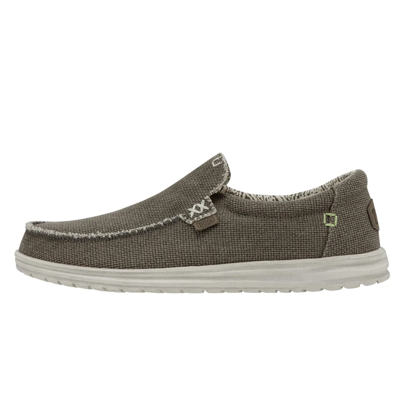 HEYDUDE - Men's Mikka Braided Brown - Slip-On Shoes - Loafer Style - 13 UK