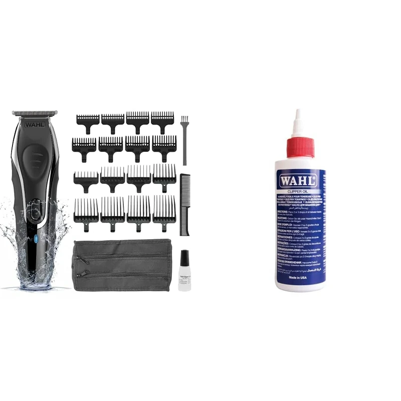Wahl Aqua Blade Stubble & Beard Trimmer, Trimmers for Men, Stubble Trimmers, Suitable for Wet/Dry Use, Beard Care & Clipper Oil, Blade Oil for Hair Clippers, 250 ml