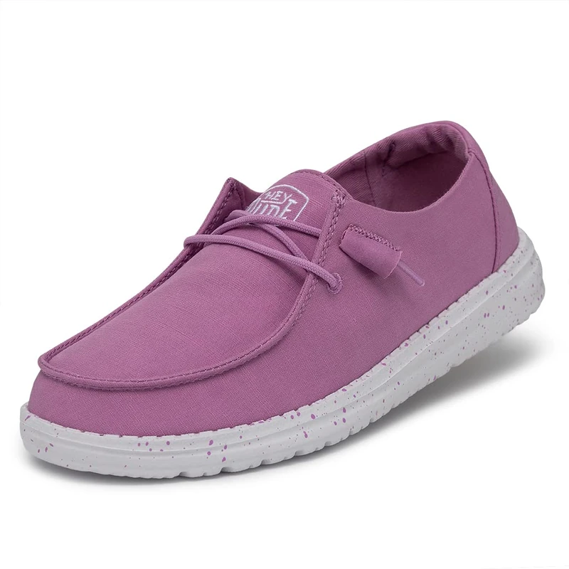 Hey Dude Women's Wendy Slub Canvas Moccasin, Purple, EU 36, Purple, 4 UK - Image 1