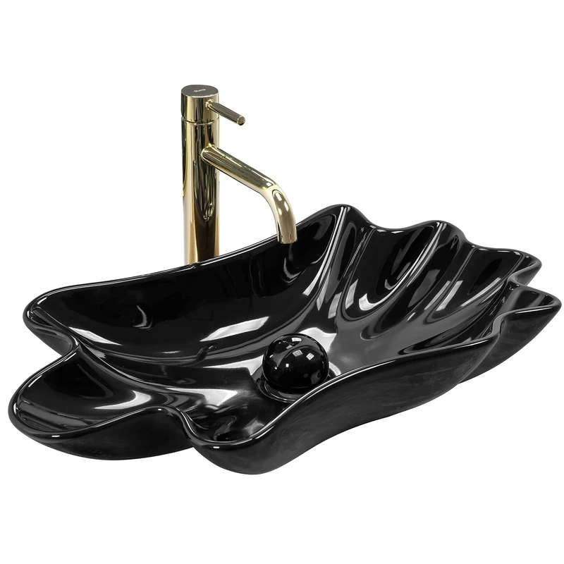 Rea Bathroom Sink Made of Ceramic Infinity Black - Black - REA-U3401