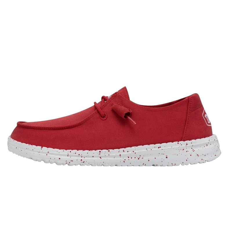 Hey Dude Wendy Slub Canvas - Women's Shoes - Red - Size EU 36