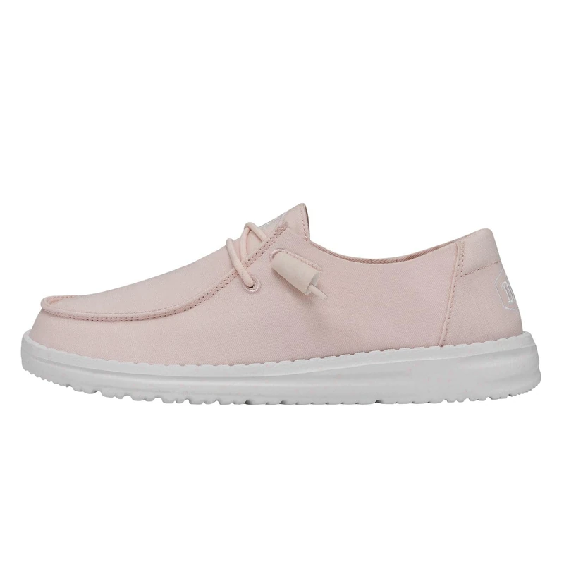 HEYDUDE Women's Wendy Slub Canvas Moc Toe Shoes, Pink, 7 UK